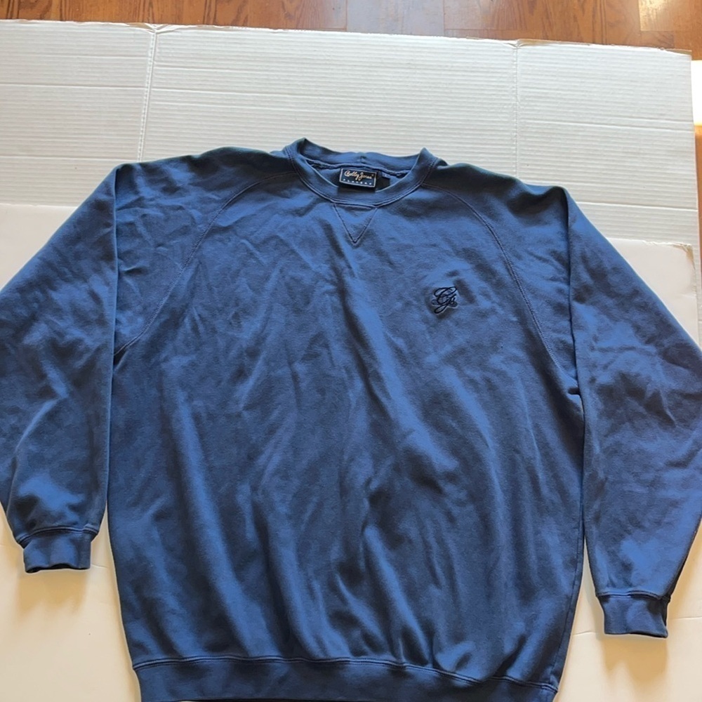 Bobby Jones players-L-blue-Peruvian Pima cotton crewneck, long sleeve sweatshirt
